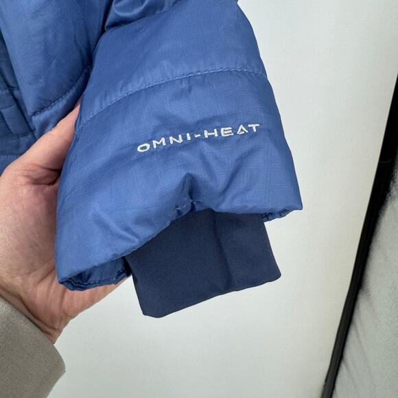 Columbia Omni Heat Puffer Jacket Womens 2X Blue Full Zip Pockets Outdoor Ski - Picture 4 of 10
